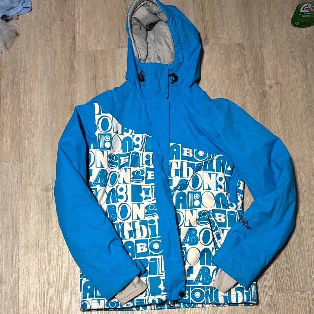 Billabong Gray and Blue Outerwear Jacket